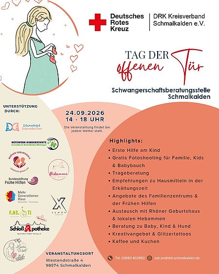 Ein Flyer zum Tag der offenen Tür beim DRK Schmalkalden